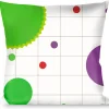 Buckle-Down Throw Pillow - Dots/Grid2 White/Gray/Multi Color