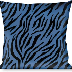 Buckle-Down Throw Pillow - Zebra 2 Turquoise