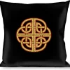 Buckle-Down Throw Pillow - Celtic Knot Black/Burgundy/Gold