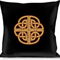 Buckle-Down Throw Pillow - Celtic Knot Black/Burgundy/Gold