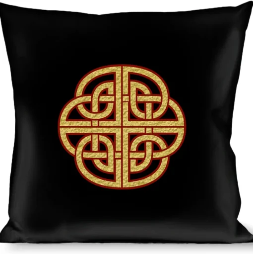 Buckle-Down Throw Pillow - Celtic Knot Black/Burgundy/Gold