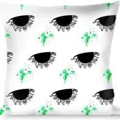 Buckle-Down Throw Pillow - Plaid Curls White/Black/Gray/Green