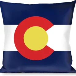 Buckle-Down Throw Pillow - Colorado Flags2 Repeat