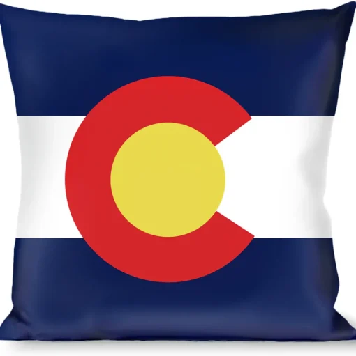Buckle-Down Throw Pillow - Colorado Flags2 Repeat