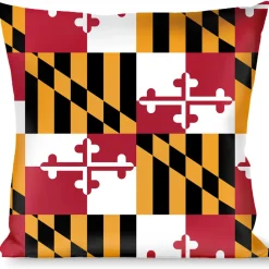 Buckle-Down Throw Pillow - Maryland Flags
