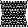 Buckle-Down Throw Pillow - Top Skulls Black/White