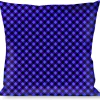 Buckle-Down Throw Pillow - Diagonal Buffalo Plaid Black/Blue