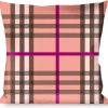 Buckle-Down Throw Pillow - Plaid Pink
