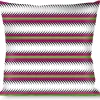 Buckle-Down Throw Pillow - Fish Tail Fuchsia/Black/White