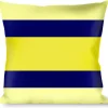Buckle-Down Throw Pillow - Stripes Light Yellow/Navy/Yellow