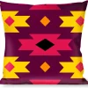 Buckle-Down Throw Pillow - Mini Navajo Purple/Yellow/Pink/Green