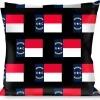 Buckle-Down Throw Pillow - North Carolina Flag/Black
