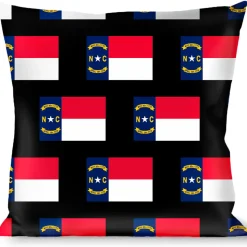 Buckle-Down Throw Pillow - North Carolina Flag/Black