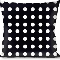 Buckle-Down Throw Pillow - Micro Polka Dots Black/White