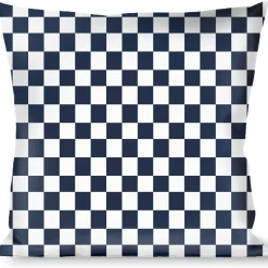 Buckle-Down Throw Pillow - Checker Sapphire Blue/White