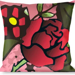 Buckle-Down Throw Pillow - Death Before Dishonor Pink