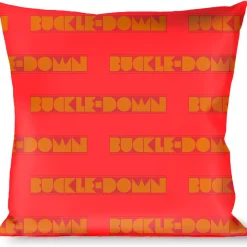 Buckle-Down Throw Pillow - BUCKLE-DOWN Shapes Red/Orange