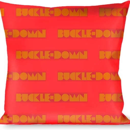 Buckle-Down Throw Pillow - BUCKLE-DOWN Shapes Red/Orange