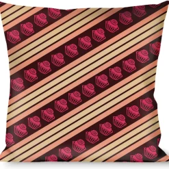 Buckle-Down Throw Pillow - Cupcake Wallpaper