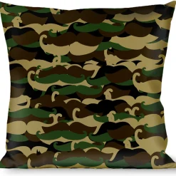 Buckle-Down Throw Pillow - Camo'stache