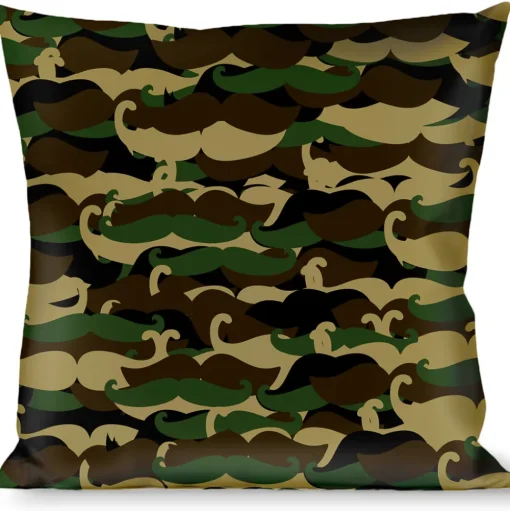 Buckle-Down Throw Pillow - Camo'stache