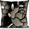 Buckle-Down Throw Pillow - Death Before Dishonor Black/White