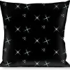 Buckle-Down Throw Pillow - Shining Stars Black/White
