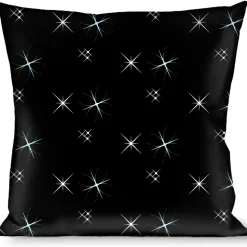 Buckle-Down Throw Pillow - Shining Stars Black/White