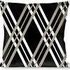 Buckle-Down Throw Pillow - Zig Zag Black/Gray/White