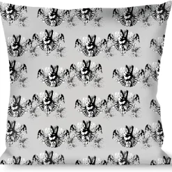 Buckle-Down Throw Pillow - Peace w/Wings Gray