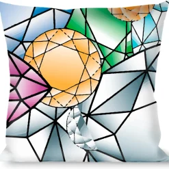 Buckle-Down Throw Pillow - Gems Stacked Multi Color