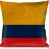 Buckle-Down Throw Pillow - Colombia Flag Distressed