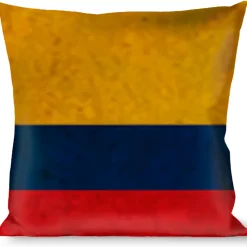 Buckle-Down Throw Pillow - Colombia Flag Distressed
