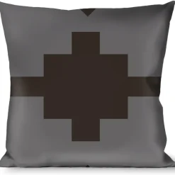 Buckle-Down Throw Pillow - Navajo2 Grays