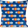 Buckle-Down Throw Pillow - Colorado Logo/Skis Blue/White/Red/Yellow
