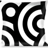 Buckle-Down Throw Pillow - Bullseye Stacked Black/White