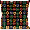 Buckle-Down Throw Pillow - Psychedelic Daisies Black/Multi Color