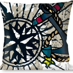 Buckle-Down Throw Pillow - Dead Men Tell No Tales C/U White