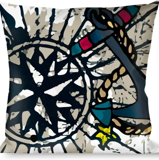 Buckle-Down Throw Pillow - Dead Men Tell No Tales C/U White