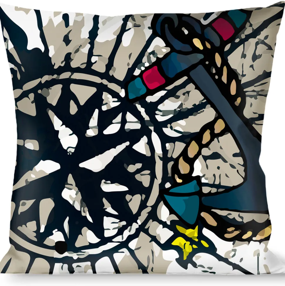 Buckle-Down Throw Pillow - Dead Men Tell No Tales C/U White