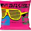 Buckle-Down Throw Pillow - Eighties Shades Tapes Black/Neon