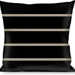 Buckle-Down Throw Pillow - Pinstripes Black/Gray