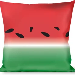 Buckle-Down Throw Pillow - Watermelon Stripe Red/Green/Black