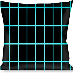 Buckle-Down Throw Pillow - Wire Grid Black/Blue