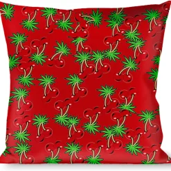 Buckle-Down Throw Pillow - Cherries2 Scattered Red