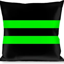 Buckle-Down Throw Pillow - Stripe Black/Green