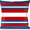 Buckle-Down Throw Pillow - Striped Blue/Red/White