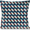 Buckle-Down Throw Pillow - Diamond Plaid Blues/Khaki/Red