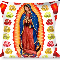 Buckle-Down Throw Pillow - Virgen de Guadalupe