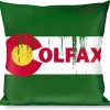 Buckle-Down Throw Pillow - COLFAX Green Stripe Weathered